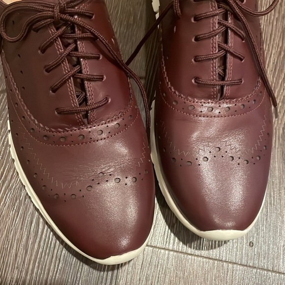 ✅SOLD✅♉️Cole Haan wingtip Zero Grand Oxfords in burgundy ox blood dark red 7.5 - Picture 5 of 11